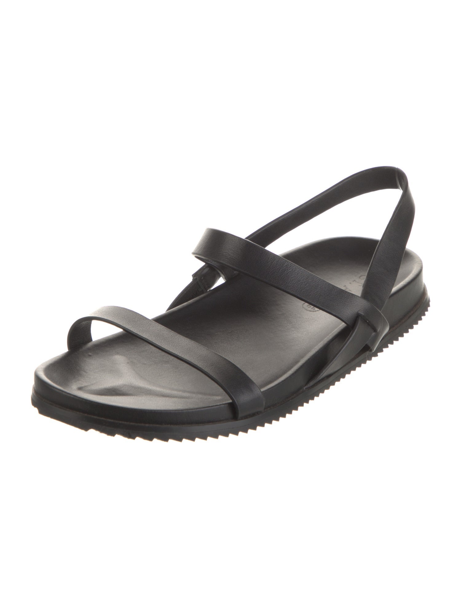 St. Agni Leather Slingback Sandals